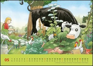 Die Kuh Lieselotte 2023 - Erfunden und illustriert von Alexander Steffensmeier - Wandkalender für Kinder - Format 42 x 29,7 cm