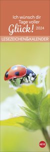Tage voller Glück Lesezeichen & Kalender. Kleines Geschenk mit Fotos und inspirierenden Sprüchen und Lebensweisheiten. Lesezeichenkalender 2024 zum Aufstellen oder Aufhängen.