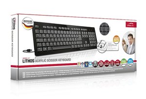 LITHOS Acrylic Scissor Tastatur, schwarz