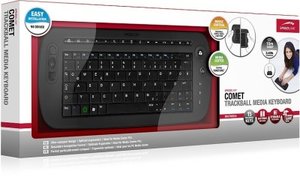 COMET Trackball Media Keyboard SL-6495-RBK, black