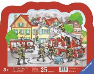 Ravensburger 06396 - Löscheinsatz der Feuerwehr, 25 Teile Rahmenpuzzle