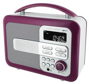 Tragbares Holzradio TR21 - violett