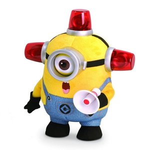 Minions - Bee-Do Fireman, Plüschfigur mit Sound, ca. 25 cm