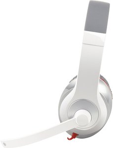 AUX Stereo Headset, weiss-rot