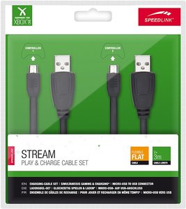 STREAM Play & Charge Cable Set (2 Stück) - for Xbox One, black