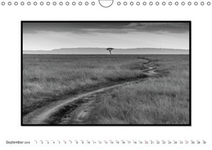 Emotional Moments: Black & White Fineart - the Maasai Mara. UK-Version (Wall Calendar 2015 DIN A4 Landscape)
