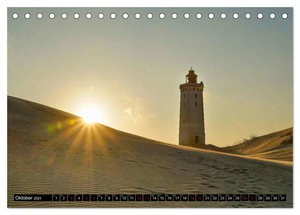 Rubjerg Knude Fyr - Ein Leuchtturm auf Abwegen (Tischkalender 2024 DIN A5 quer), CALVENDO Monatskalender