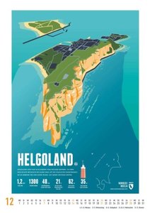 Marmota: Inseln der Nordsee 2025 – Wandkalender – Inselkarten – Hochformat A3 29,7 x 42 cm