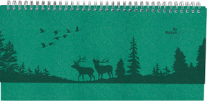 Tisch-Querkalender Nature Line Forest 2023 - Tisch-Kalender - Büro-Kalender quer 29,7x13,5 cm - 1 Woche 2 Seiten - Umwelt-Kalender - mit Hardcover