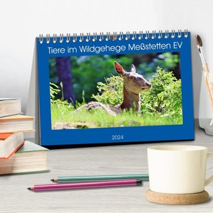 Tiere im Wildgehege Meßstetten EV (Tischkalender 2024 DIN A5 quer), CALVENDO Monatskalender