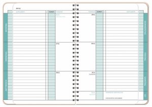 Blumenkrone Schüler-/ Studenten-Kalender A5 2022/2023. Stylisches Kalenderbuch mit flexiblem Einband, Spiralbindung und viel Platz für Termine. Buchkalender A5.
