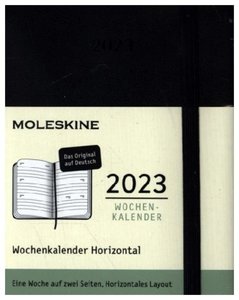 Moleskine 12 Monate Wochenkalender Deutsch 2023, Pocket/A6, Schwarz