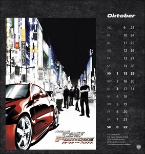 Fast & Furious Postkartenkalender 2023