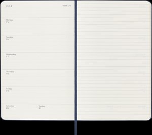 Moleskine 12 Monate Wochen Notizkalender 2024, Large/A5, Saphir