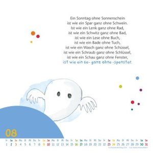 Kalendersprüche vom Sams 2025 – Lustige Reime von Paul Maar – Wandkalender mit Spiralbindung – DUMONT Quadratfomat 23 x 23