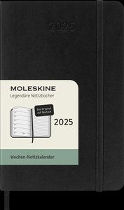 Moleskine 12 Monate Wochen Notizkalender Deutsch 2025, Pocket/A6