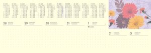 GreenLine Floral 2025 - Tischquerkalender - Tischkalender - Blumen - 29,7x10,5