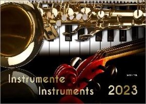 Musikinstrumente, ein Musik-Kalender 2023, DIN A3