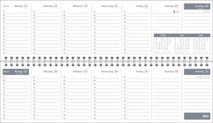 times&more Grün Wochenquerplaner 2026