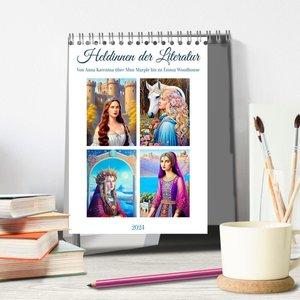 Heldinnen der Literatur (Tischkalender 2024 DIN A5 hoch), CALVENDO Monatskalender