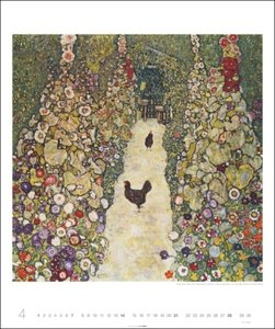 Gustav Klimt Edition Kalender 2024. Hochwertiger Wandkalender mit den detailreichen und eleganten Gemälden des Wiener Jugendstils. Großer Kunst-Kalender 2024. 46x55 cm.