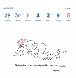 Helme Heine: Philosophisches Premium-Postkartenkalender 2026
