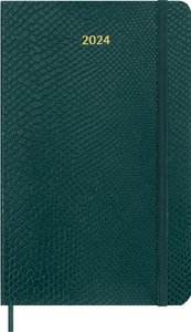 Moleskine 12 Monate Wochen Notizkalender 2024 - Precious & Ethical, Large/A5, Boa Grün