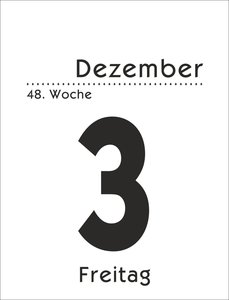 Tagesabreißkalender klein 2026