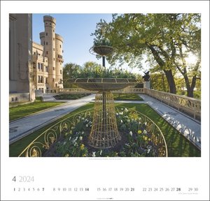 Ein Spaziergang durch Preußische Schlösser und Gärten Kalender 2024. Wandkalender mit 12 Fotos romantischer Schloss-Gärten. Fotokalender im Format 48 x 46 cm für das Jahr