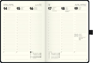 Wochenkalender Kompagnon Modell 796, A5 2022, Baladek-Einband schwarz