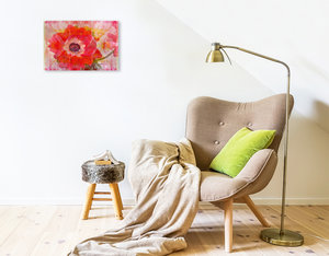 Premium Textil-Leinwand 45 cm x 30 cm quer Rote Anemone