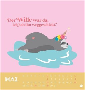 Faultier Postkartenkalender 2022