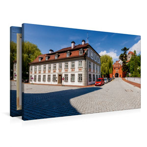 Premium Textil-Leinwand 90 cm x 60 cm quer Blick auf das Obere Tor vom Wolfgang-Wilhelm-Platz