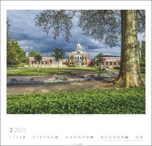 Ein Spaziergang durch Preußische Schlösser und Gärten Kalender 2023. Wandkalender mit 12 Fotos romantischer Schloss-Gärten. Quadratischer Fotokalender für das Jahr