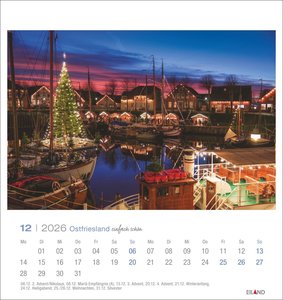Ostfriesland Postkartenkalender 2026