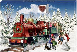 Schokoherzen-Adventskalender -  24 Süße Herzmomente im Advent (Weihnachtsstraße / Eisenbahn)