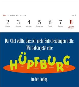 Der fette Vogel bricht den Ast Postkartenkalender 2025 - Wochenkalender - 53 Karten mit frechen Sprüchen