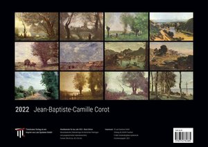 Jean-Baptiste-Camille Corot 2022 - Black Edition - Timokrates Kalender, Wandkalender, Bildkalender - DIN A3 (42 x 30 cm)