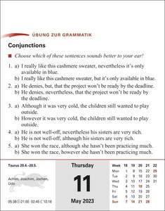 Englisch Sprachkalender 2023. In nur 10 Minuten täglich Grundkenntnisse verbessern mit dem Tischkalender zum Aufstellen. Kleiner Tages-Kalender mit kurzen Englischlektionen. Auch zum Aufhängen.