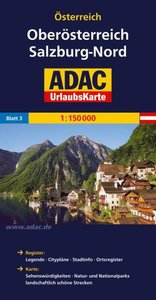 ADAC Urlaubskarte Österreich 03 Oberösterreich, Salzburg-Nord 1:150.000
