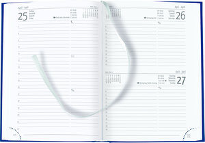 Buchkalender Tucson blau 2025 - Büro-Kalender A5 - Cheftimer - 1 Tag 1 Seite - 352 Seiten - Tucson-Einband - Termin-Planer - Zettler