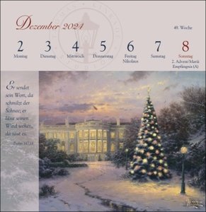 Thomas Kinkade: Premium-Postkartenkalender 2024. Kalender mit Werken des Malers des Lichts als Postkarten zum Sammeln und Verschicken. Dekorativer Kalender im Postkartenformat.