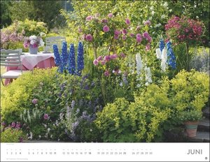 Gartenparadies Posterkalender 2023. Wandkalender mit 12 romantischen Garten-Fotos. Dekorativer Bildkalender für Gartenliebhaber. 44x34 cm. Querformat