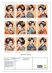 Japanische Geishas (Wandkalender 2025 DIN A3 hoch), CALVENDO Monatskalender