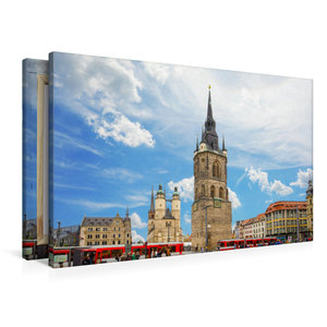 Premium Textil-Leinwand 90 cm x 60 cm quer Der rote Turm in Halle