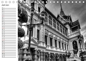 Bangkok Impressionen in Schwarz Weiß (Tischkalender 2021 DIN A5 quer)