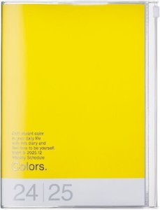 MARK'S 2024/2025 Taschenkalender A5 vertikal, COLORS, Yellow