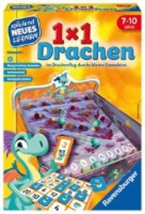 Ravensburger 24976 - 1x1 Drachen - Lernspiel für Kinder, Rechenspiel für Kinder von 7-10 Jahren, für 2-4 Spieler, Zahlenraum 1-100, kleines Einmaleins