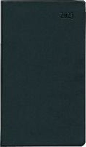 Taschenplaner schwarz 2023 - Bürokalender 9,5x16 cm - 64 Seiten - 1 Woche auf 1 Seite - separates Adressheft - faltbar - Notizheft - 540-1020