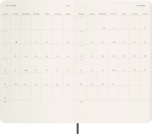 Moleskine 12 Monate Wochen Notizkalender 2024 - Precious & Ethical, Large/A5, Boa Schwarz
